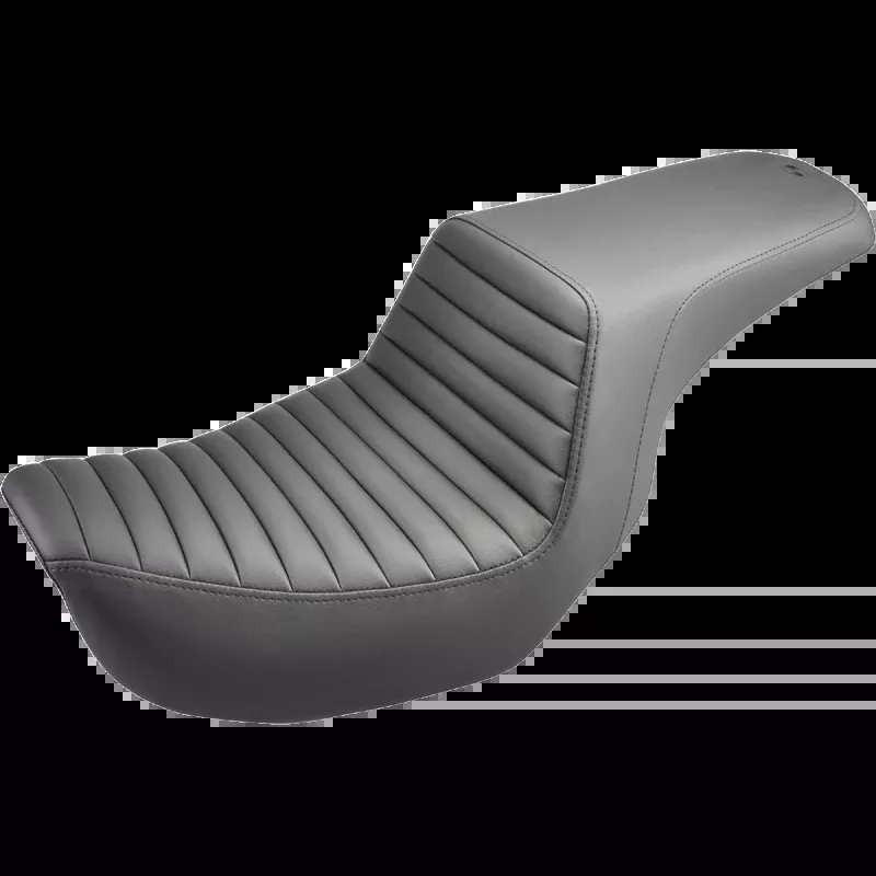 SADDLEMEN STEP UP SEAT BLACK TUCK AND ROLL HARLEY 06-17 DYNA