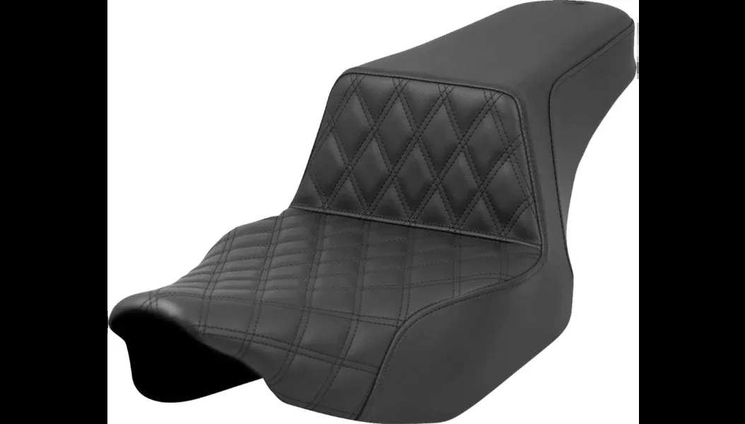 Saddlemen Step-Up Seat – Front Lattice Stitch – Black – 24 Road Glide/Street Glide and 23-24 CVO Road Glide/Street Glide – 823-07-172