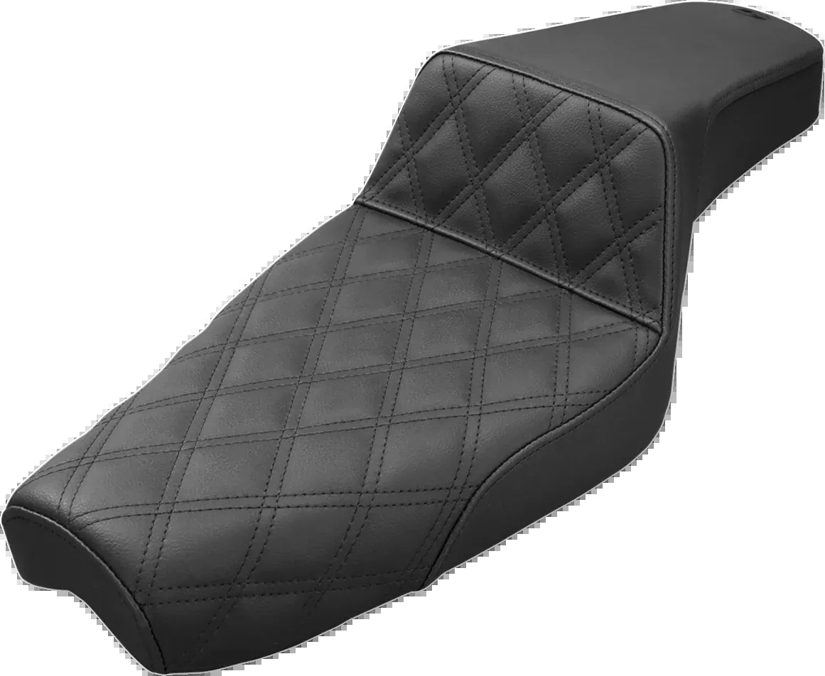 Saddlemen Step-Up Seat – Front Lattice Stitch – Black – XL – 879-03-172