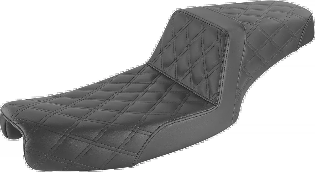 Saddlemen Step-Up Seat – Full Lattice Stitch – Black – Dyna – 891-04-175