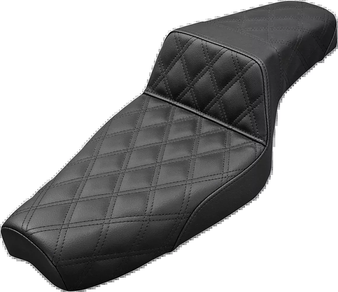 Saddlemen Step-Up Seat – Full Lattice Stitch – Black – XL – 807-03-175