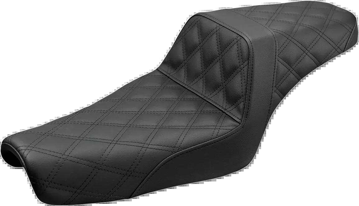 Saddlemen Step-Up Seat – Full Lattice Stitch – Black – XL – 807-11-175