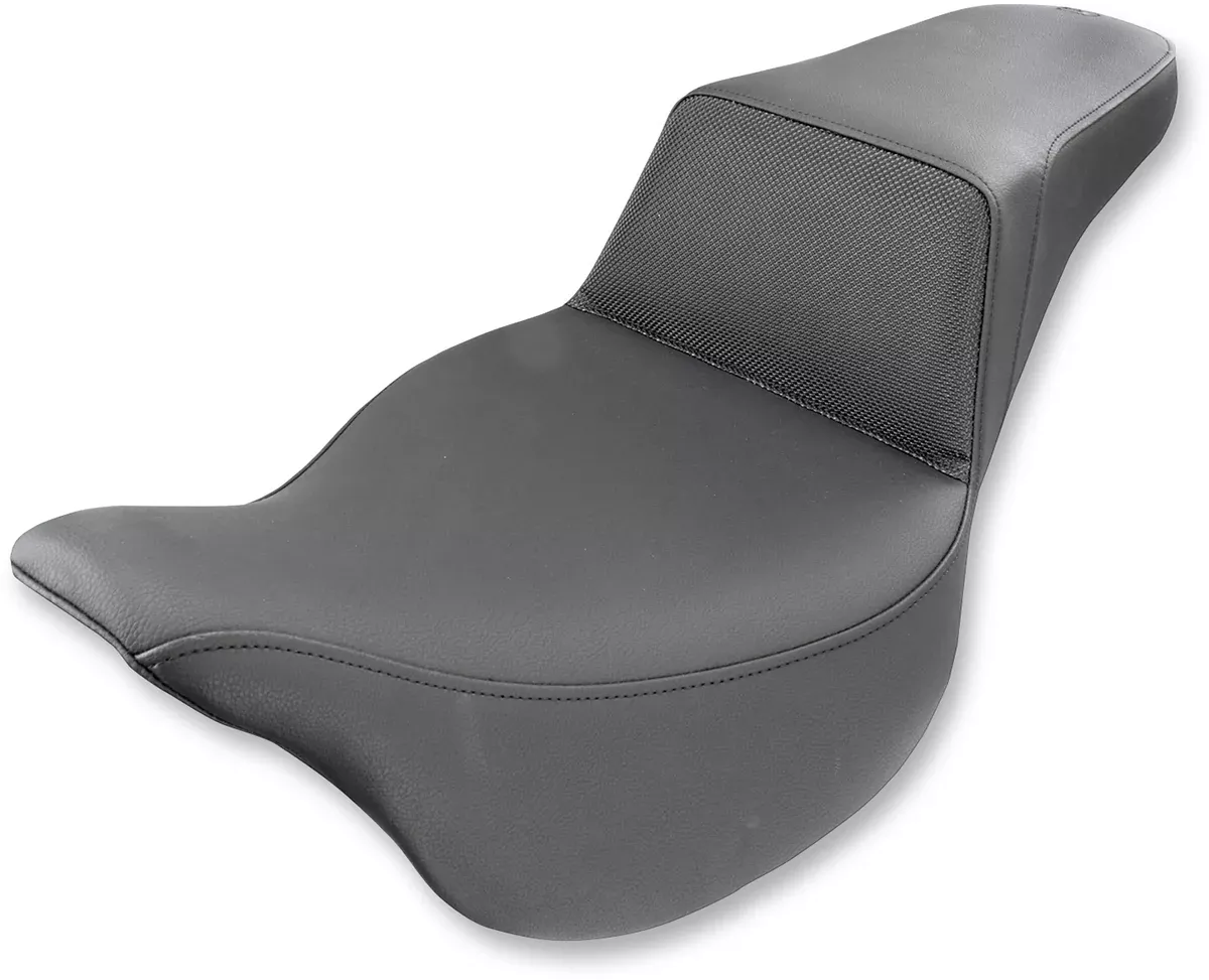 SADDLEMEN Step-Up Seat - Gripper Black for Harley FL 2008-2024 (Part #808-07B-174)
