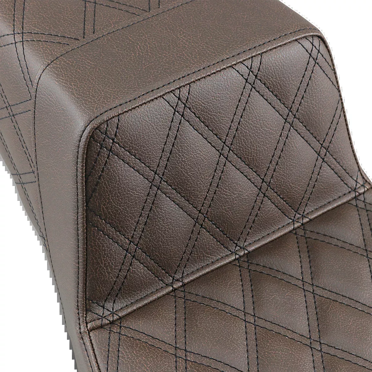 SADDLEMEN Step-Up Seat with Full Lattice Stitch in Brown – Part Number 897-06-175BR