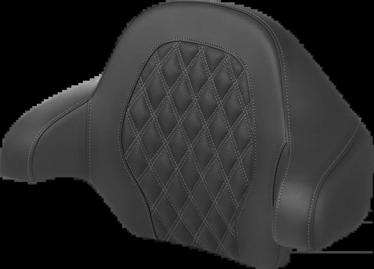 SADDLEMEN Tour-Pak Backrest Pad with Lattice Stitch for Harley FL 2014-2024, Dark Gray Stitch – Part 814-07-15002