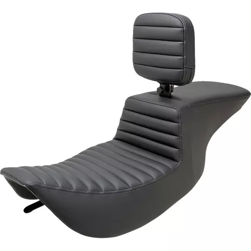Saddlemen Tour Step-Up Seat & Backrest for 1997-2007 Harley FLHR/FLHX - Tuck-N-Roll