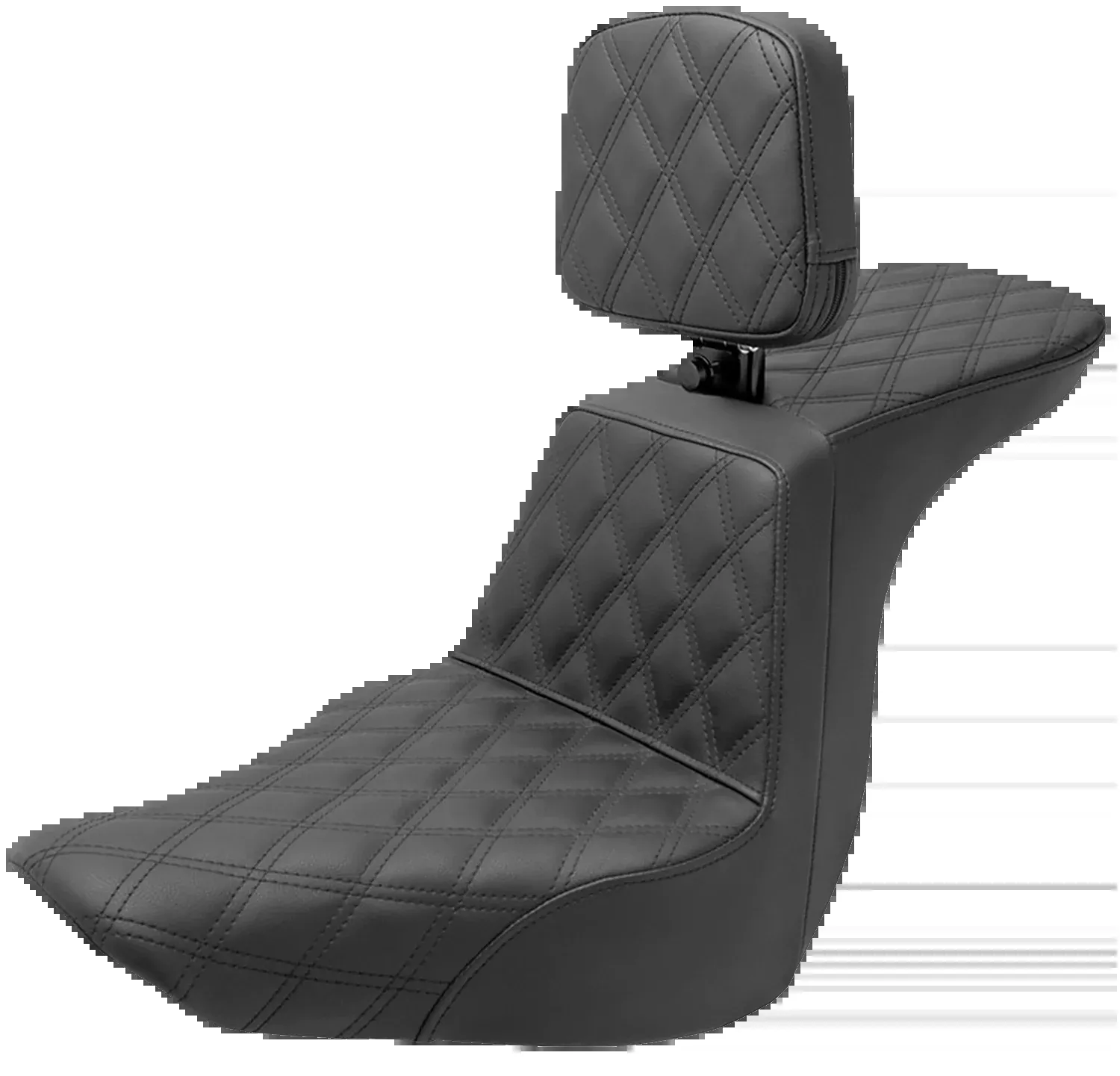 Saddlemen Tour Step-Up Seat - Rider Backrest - Full Latice Stitch - FLSB/FXLR '18-'23 - 818-29-195BR
