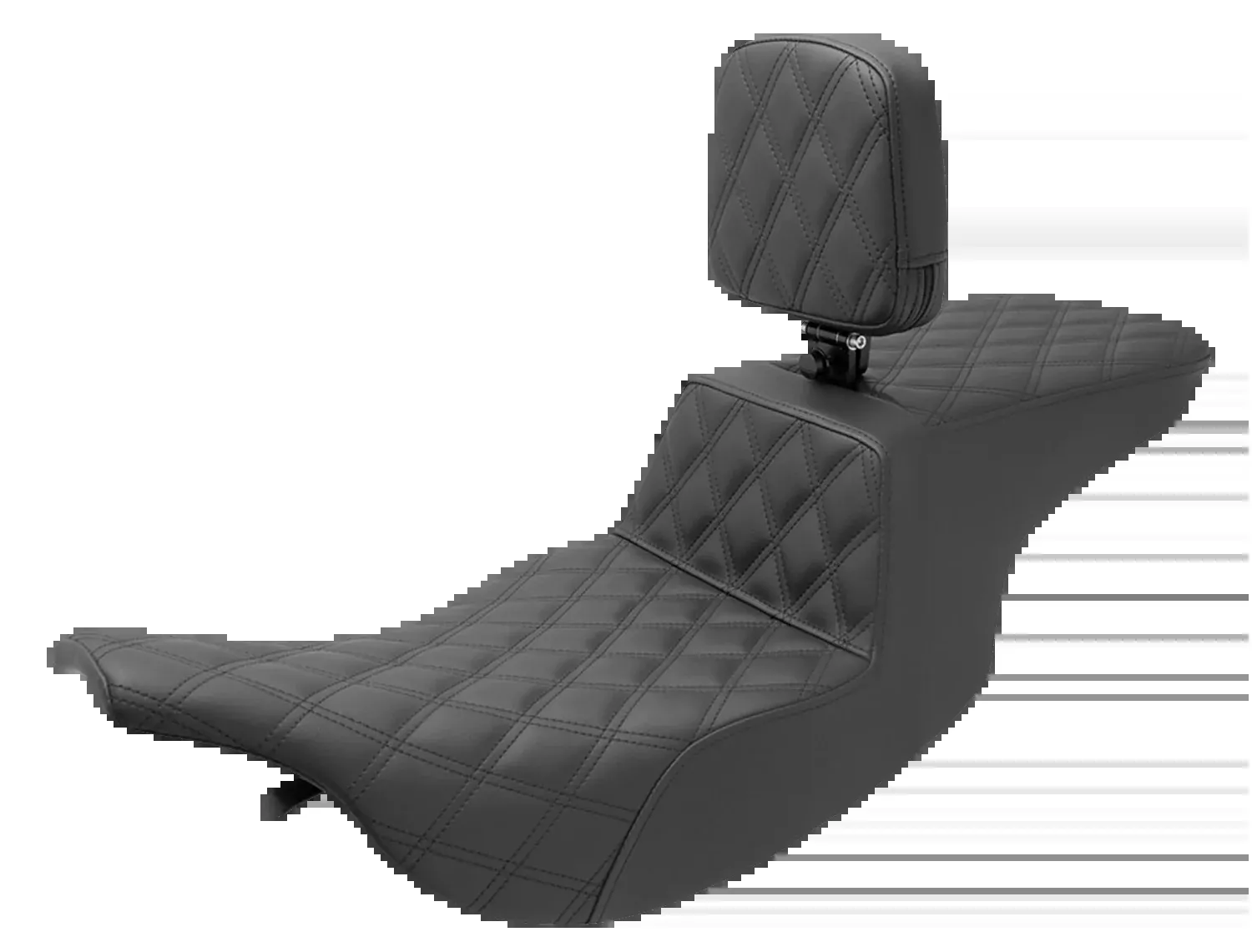 Saddlemen Tour Step-Up Seat - Rider Backrest - Full Lattice Stitch - FL '97-'07 - 897-07-195BR