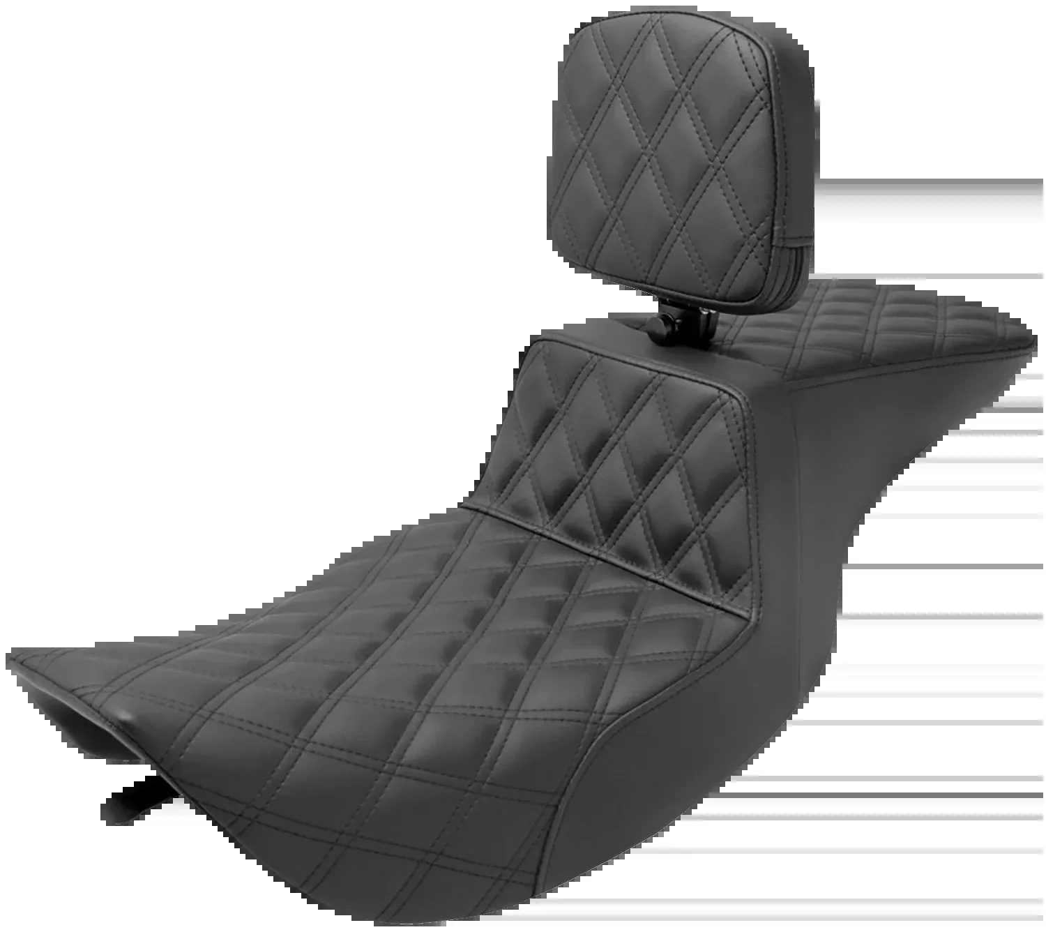 Saddlemen Tour Step-Up Seat - Rider Backrest - Full Lattice Stitch - FLHR/FLHX '97-'07 - 897-06-195BR