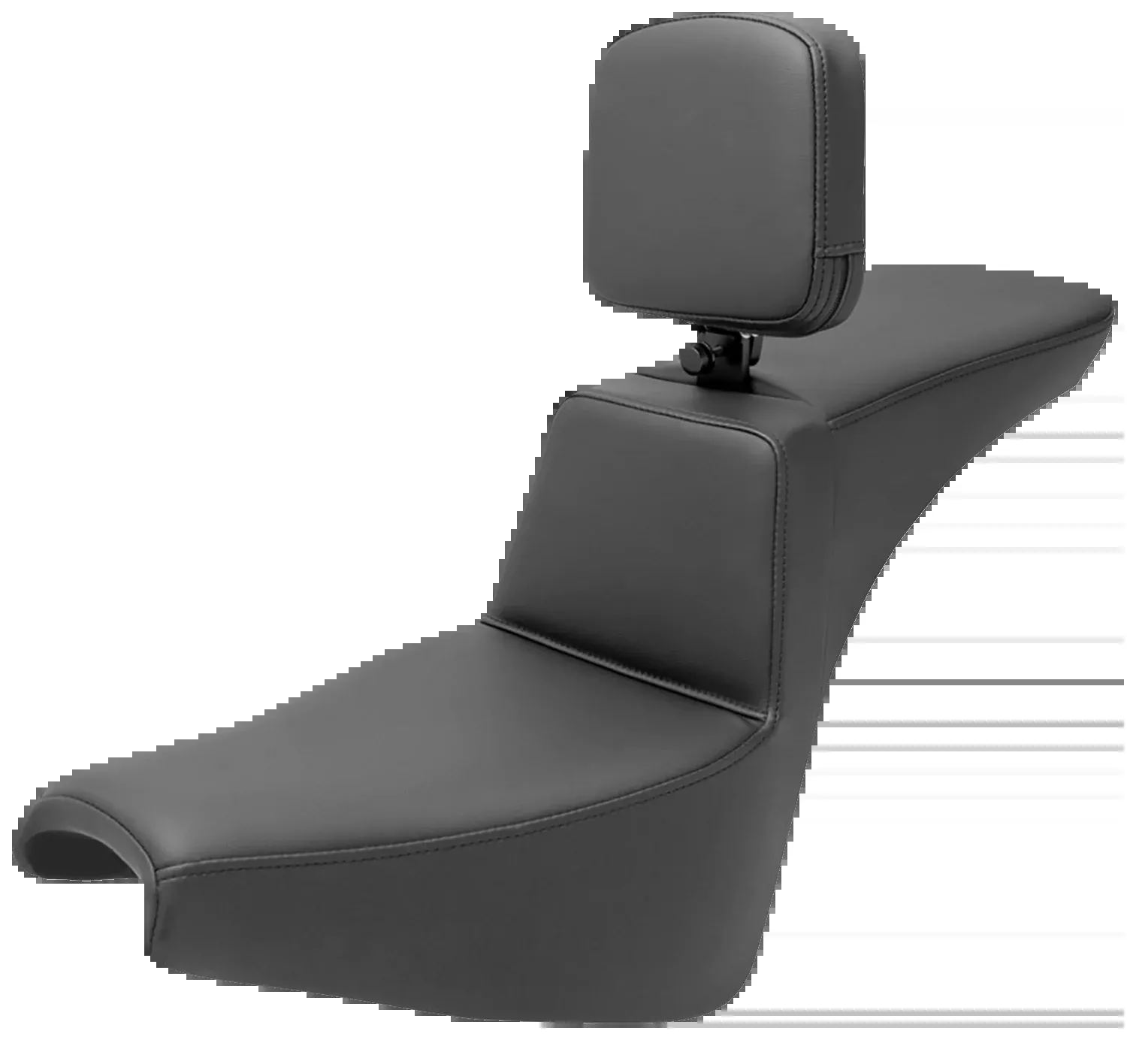 Saddlemen Tour Step-Up Seat - Rider Backrest - Plain - FXBB/FXST '18-'23 - 818-30-194BR