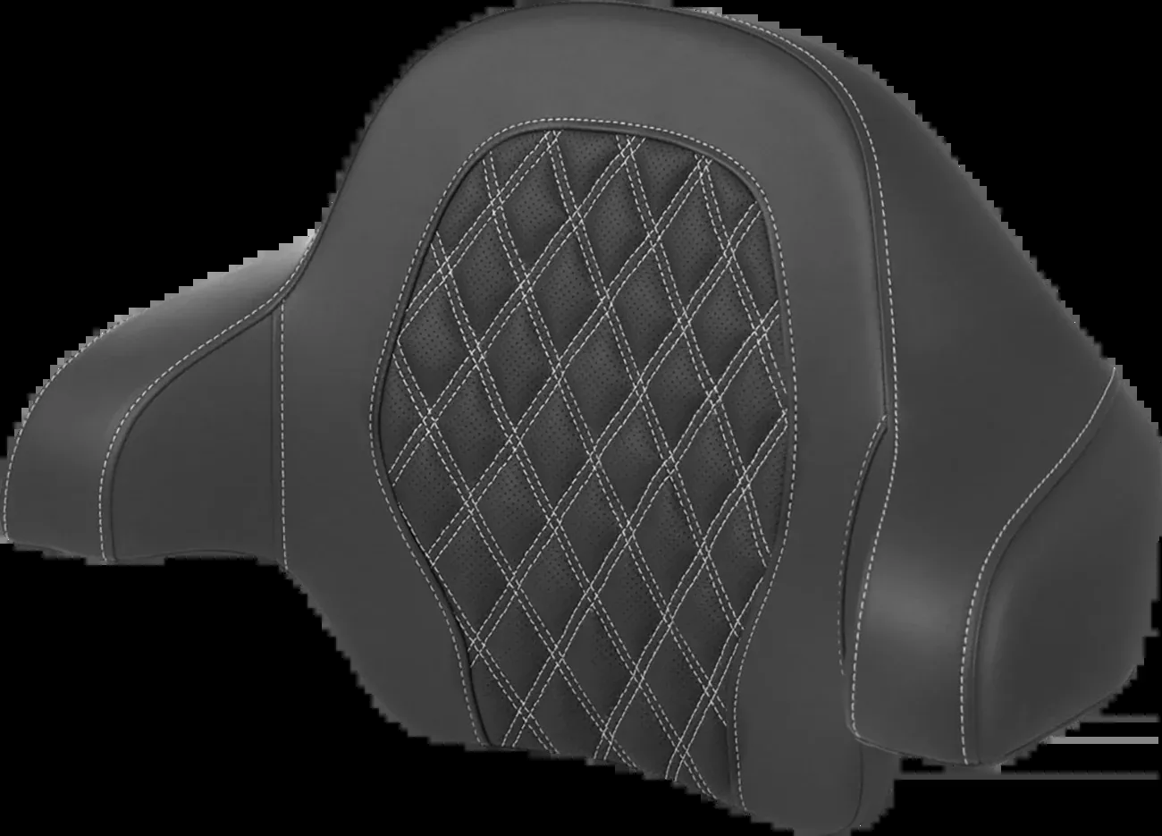 Saddlemens Tour-Pak Backrest Pad with Lattice Stitch for Harley FL 2014-2024 – Silver Stitch, Part 814-07-15005
