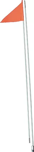 Safety 2 Piece Fiber Pole - Straight Mount Safety Flag - #6A