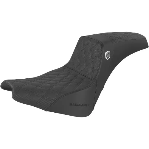 San Diego Customs Pro Series Performance Gripper Seat for 2018-2024 Harley Softail FXLR/FLSB - Gold Stitch