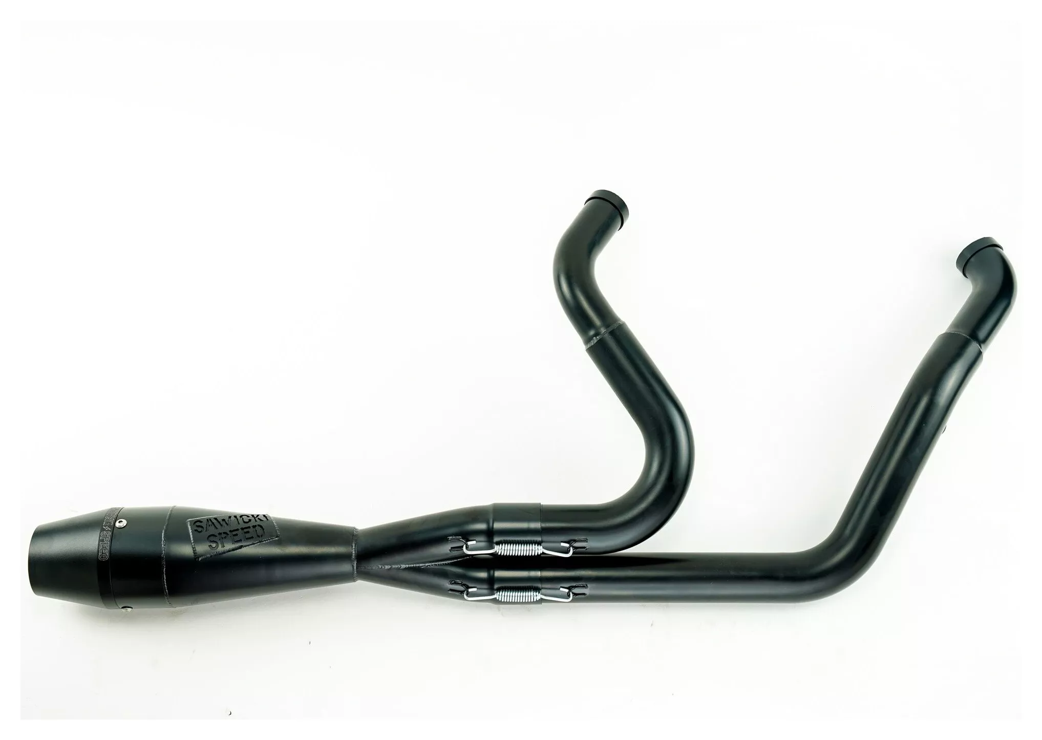 Sawicki Speed Shop Intimidator 2-Into-1 Shorty Exhaust For Harley Softail 2018-2026