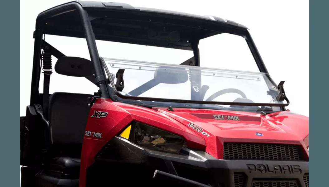 Seizmik Versa-Fold Windshield for '16-25 Polaris XP 1000, XP 900 and XP 570 Models - Half Folding Clear