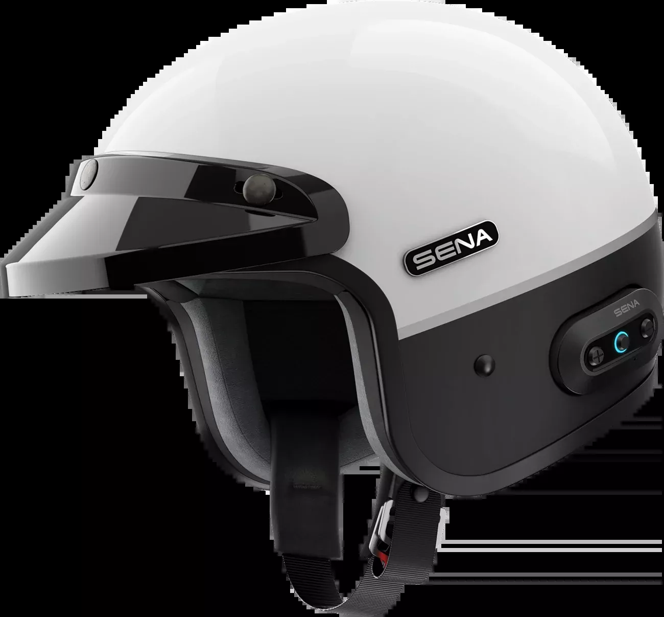 SENA Surge Mesh Helmet – Gloss White Medium with Communication Technology and Safety Features