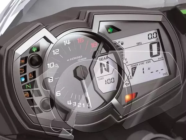 Shieldotron Kawasaki Ninja 1000 2017+, Ninja 250 / 400 / 650, Versys X-300, Z1000SX 2017+, ZX-6R 2019+ Instrument Cluster Protector