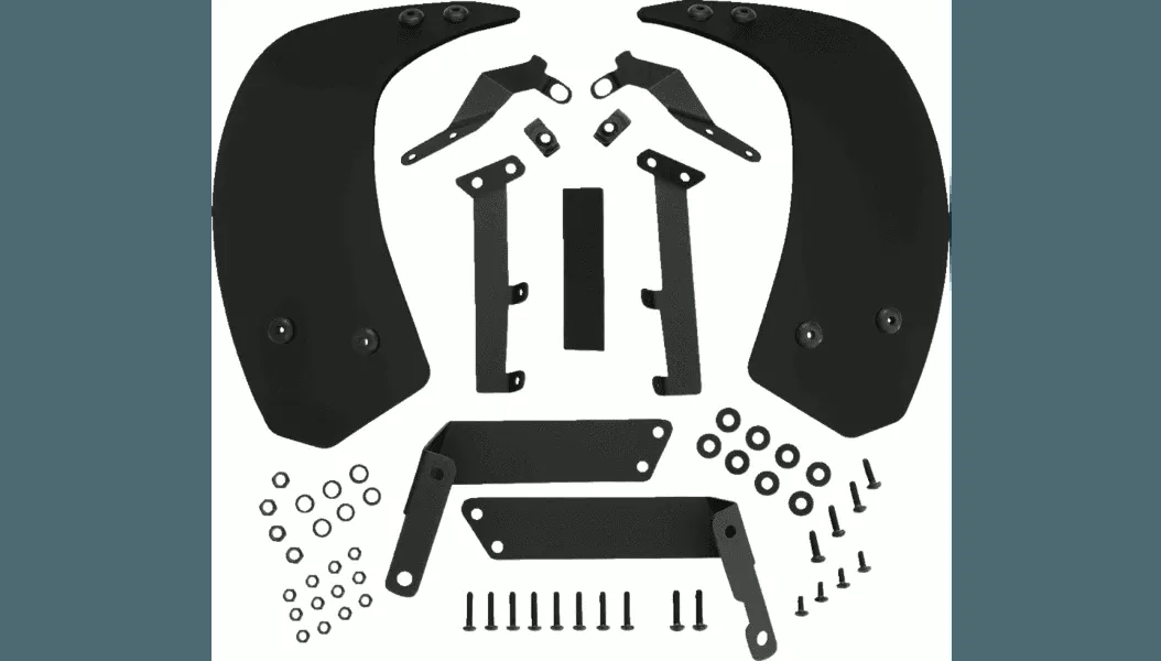 Show Chrome Aeroflo Lower Wind Deflectors for '19-22 Can Am Ryker - Black