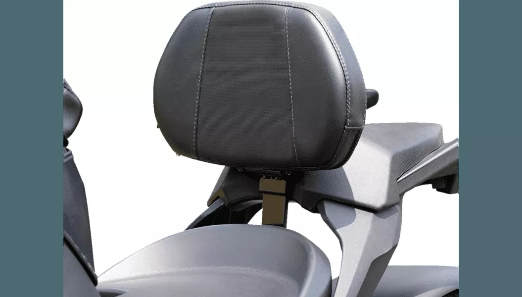 Show Chrome Ballistic Grande Driver Backrest for '19-24 Can Am Ryker - Black Stitch