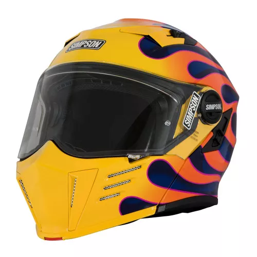 Simpson Mod Bandit Modular Helmet - Yellow Wildfire