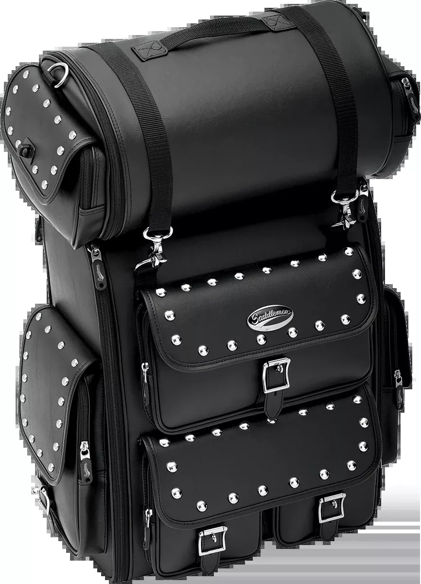 Sissy Bar Bag - Desperado - Black Studded