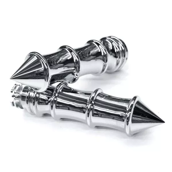 Skeleton Custom Chrome Motorcycle Handlebar Hand Grips (1")