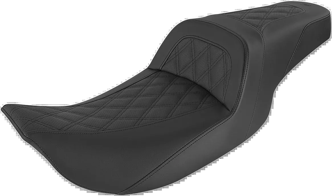 Slim Seat - Black - Lattice Stitch - '99-'07 FL