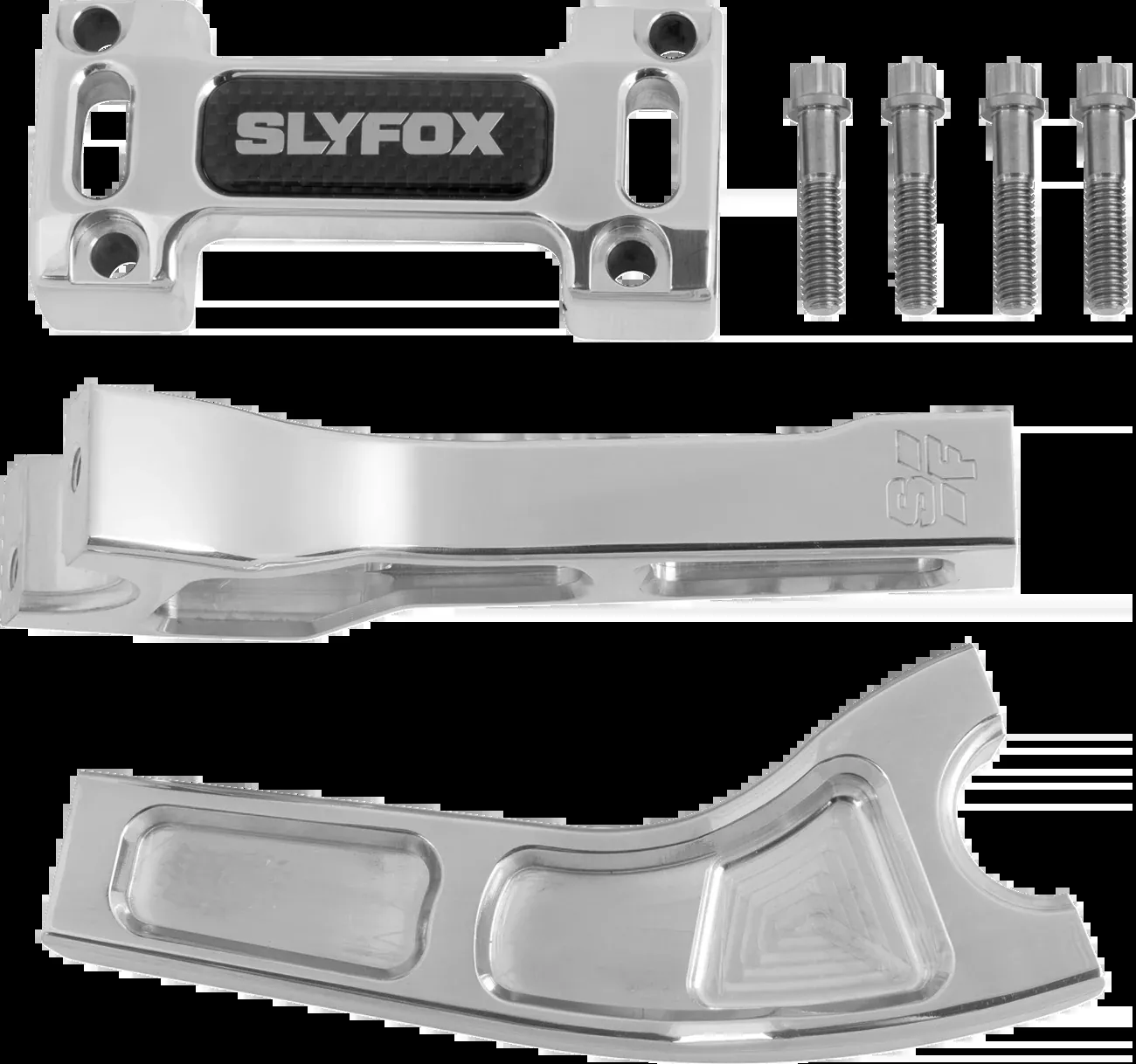 SLYFOX Handlebar Riser Kit SF-1004-06-R – 6 inch Rise with Pullback for 1-1/8 inch Clamps, Made in USA