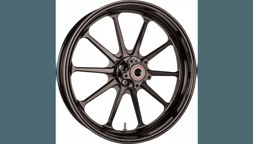 Slyfox Track Pro Front Dual Disc without ABS 17x3.5 Wheel for '08-22 Harley Davidson Touring Models - Black Anodized