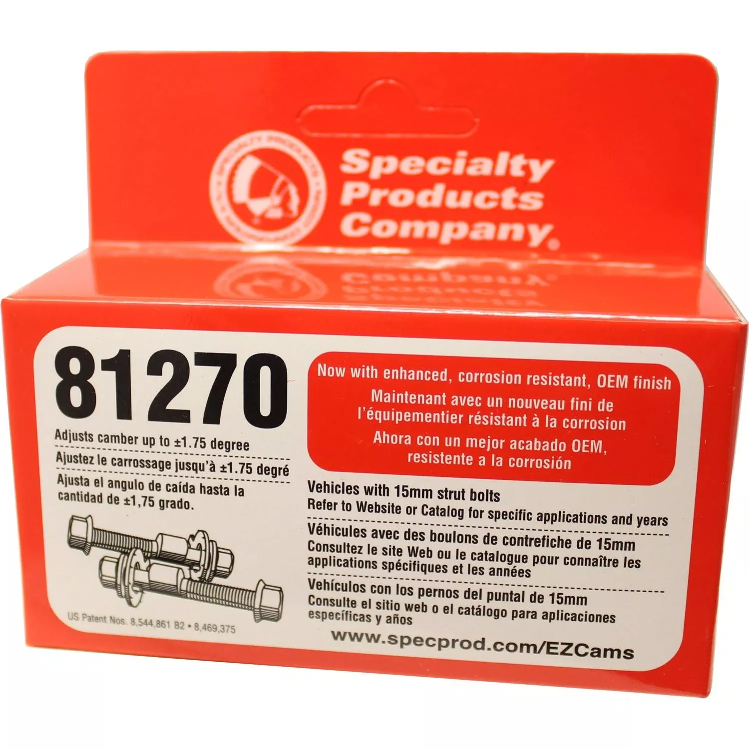 Specialty SPC Peformance 81270 EZ Cam 15mm Adjustable Camber Bolts +/-1.75 deg.