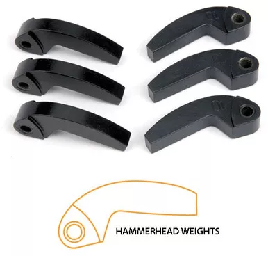 Speedwerx Hypershift Hammerhead Machined Weights 3/Pk 56G - I-56