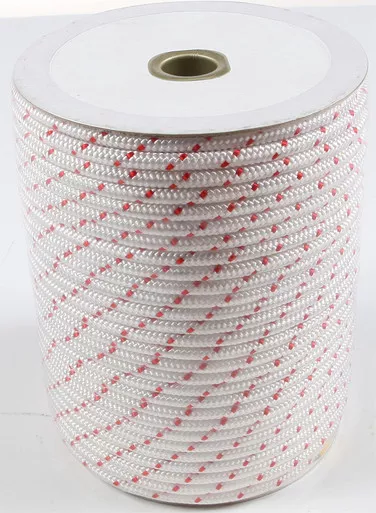 Spi Nylon Starter Rope Polyester White/Red 3/16"X250' - 05-208-03