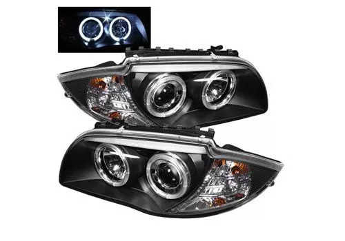 Spyder Auto BMW E87 1-Series 08-11 Halo Projector Headlights Black