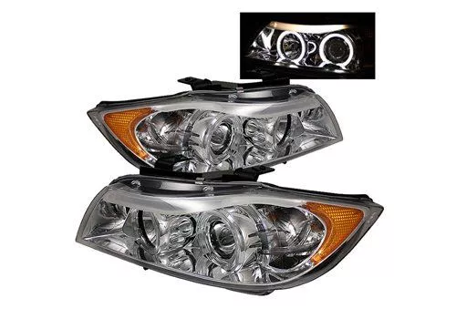 Spyder Auto BMW E90 4Dr Halo Amber Eyebrow Projector Headlights Chrome