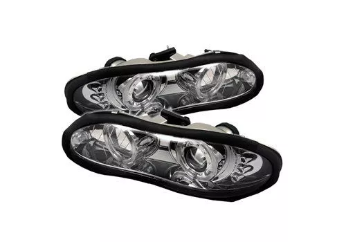 Spyder Auto Chevy Camaro 98-02 Halo LED Projector Headlights Chrome