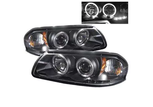 Spyder Auto Chevy Impala 00-05 Halo LED Projector Headlights Black