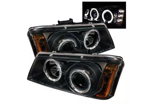 Spyder Auto Chevy Silverado 03-06 Halo LED Projector Headlights Black