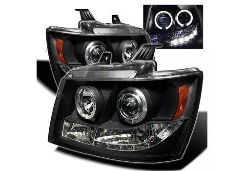 Spyder Auto Chevy Suburban 07-12 Halo LED Projector Headlights Black