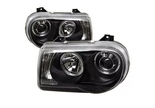 Spyder Auto Chrysler 300C 05-10 Halo LED Projector Headlights Black