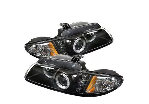 Spyder Auto Dodge Caravan 96-00 Halo LED Projector Headlights Black