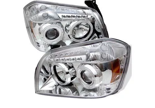 Spyder Auto Dodge Magnum 05-07 Halo LED Projector Headlights Chrome