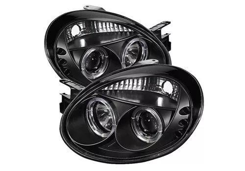 Spyder Auto Dodge Neon 03-05 Halo LED Projector Headlights Black