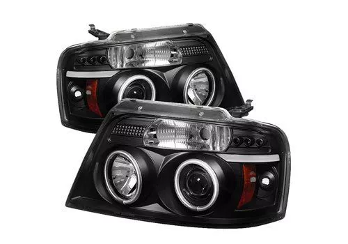 Spyder Auto Ford F150 04-08 CCFL LED Projector Headlamps Black