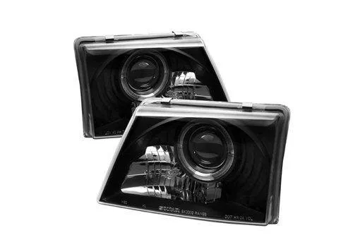 Spyder Auto Ford Ranger 98-00 Halo Projector Headlights Black