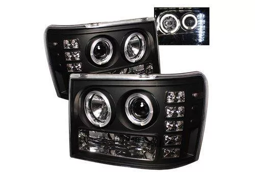 Spyder Auto GMC Sierra 07-12 Halo LED Projector Headlights Black