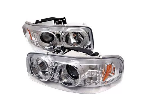 Spyder Auto GMC Yukon 00-06 Halo LED Projector Headlights Chrome
