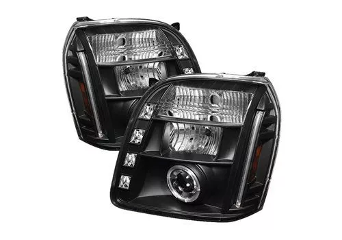 Spyder Auto GMC Yukon 07-12 Halo LED Projector Headlights Black