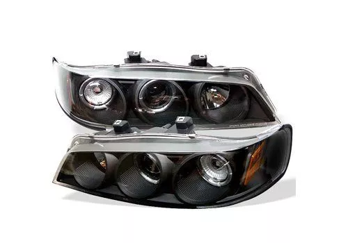 Spyder Auto Honda Accord 94-97 1PC Halo Projector Headlights Black