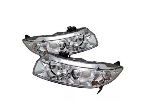 Spyder Auto Honda Civic 06-08 2Dr Halo Projector Headlights Chrome