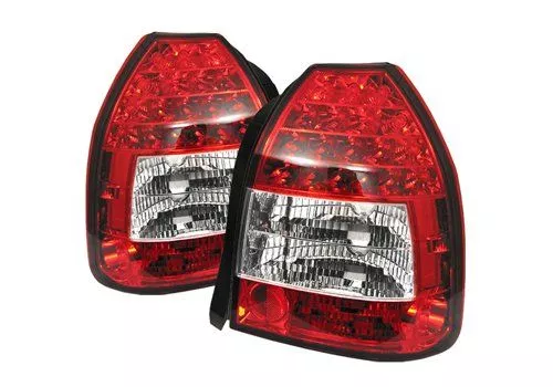 Spyder Auto Honda Civic 96-00 3DR LED Tail Lights Red Clear